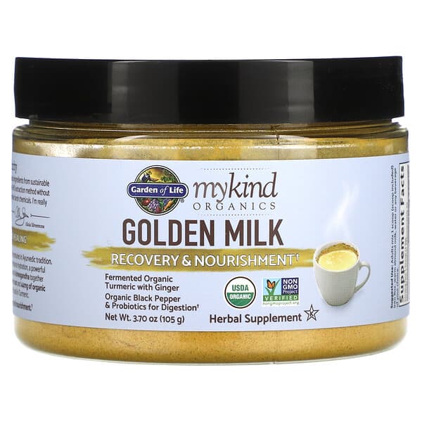 Garden of Life, MyKind Organics, Golden Milk, Recovery & Nourishment, 3.70 oz (105 g)