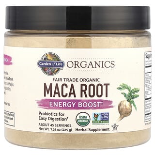 Garden of Life, MyKind, Productos orgánicos, Raíz de maca orgánica, Con certificado Fair Trade, Potenciador de energía, 225 g (7,93 oz)