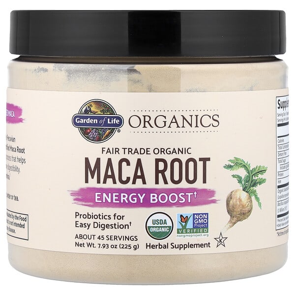 Organics, Fair Trade Organic Maca Root, Energy Boost, 7.93 oz (225 g)
