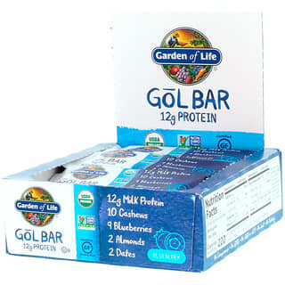 Garden of Life, GOL Bars, Blueberry, 12 Bars, 2.11 oz (60 g) Each