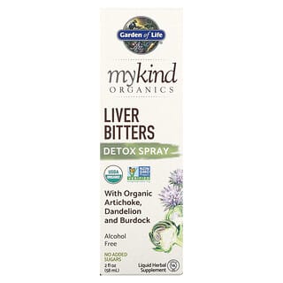 Garden of Life, MyKind Organics, Liver Bitters Detox Spray, Alcohol Free, 2 fl oz (58 ml)
