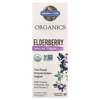 Garden of Life, Organics, Elderberry Immune Syrup, 6.59 fl oz (195 ml)