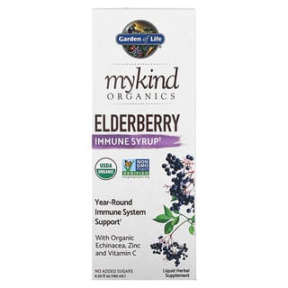 Garden of Life, MyKind Organics, Elderberry Immune Syrup, 6.59 fl oz (195 ml)