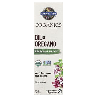 Garden of Life, Organics, масло орегано, сезонные капли, без спирта, 30 мл (1 жидк. унц.)
