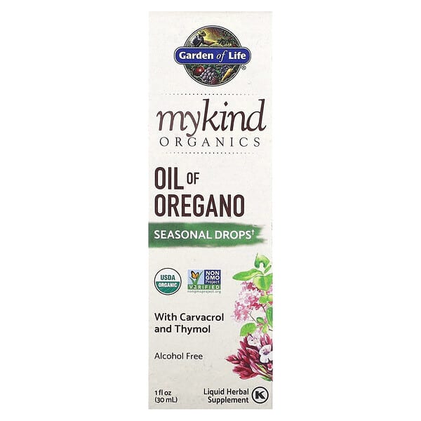 Garden of Life, MyKind Organics, Oil of Oregano Seasonal Drops, 1 fl oz (30 ml)