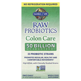 Garden of Life, RAW Probiotics, Colon Care, 30 вегетариански капсули