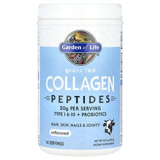 Garden of Life, Péptidos de colágeno provenientes de animales alimentados con pasturas, Sin sabor, 280 g (9,87 oz)