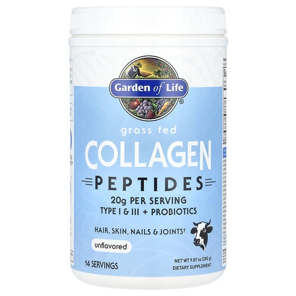 Grass Fed Collagen Peptides, Unflavored, 9.87 oz (280 g)