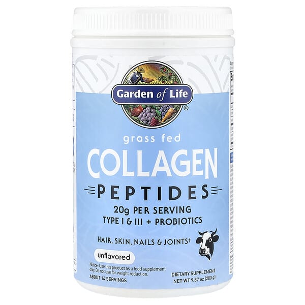 Garden of Life, 풀로 키운 콜라겐 펩타이드, 향 무첨가, 9.87 oz (280g)