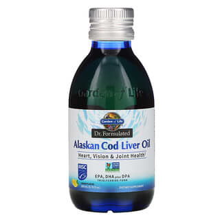 Garden of Life, Dr. Producto formulado, Aceite de hígado de bacalao de Alaska, Limón, 200 ml (6,76 oz. Líq.)