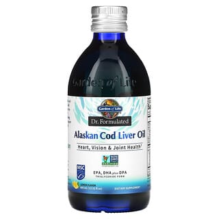 Garden of Life, Dr. Producto formulado, Aceite de hígado de bacalao de Alaska, Limón, 400 ml (13,52 oz. Líq.)