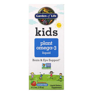 Garden of Life, 儿童植物 Omega-3 液体，草莓味，2 液量盎司（57.5 毫升）