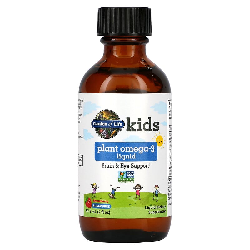 Kids Plant Omega 3 Liquid Strawberry 2 fl oz 57.5 ml