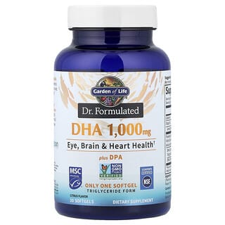 Garden of Life, Dr Formulated DHA plus DPA, Citrus, 30 Softgels