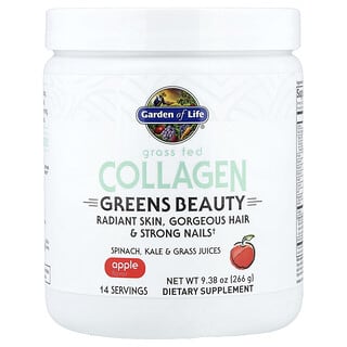 Garden of Life, Kolagen krmený trávou, zelená krása, jablko, 266 g