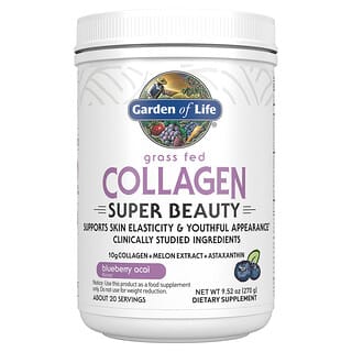 Garden of Life, Otla Beslenen Kolajen, Süper Güzellik, Yaban Mersinli Acai, 9,52 oz (270 g)