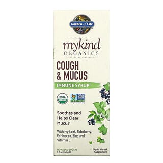 Garden of Life, MyKind Organics, Jarabe inmunitario para la tos y las mucosidades, 150 ml (5 oz. Líq.)