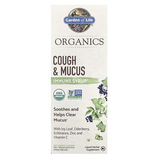 Garden of Life, MyKind Organics, Sirop immunitaire contre la toux et le mucus, 150 ml