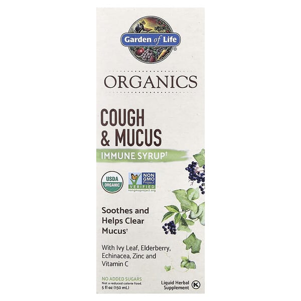 Organics, Cough & Mucus Immune Syrup, 5 fl oz ( 150 ml)