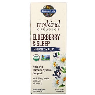 Garden of Life, MyKind Organics, сироп из бузины и иммунитета ко сну, 195 мл (6,59 жидк. Унции)