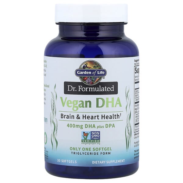 Dr. Formulated Vegan DHA Plus DPA, 30 Softgels