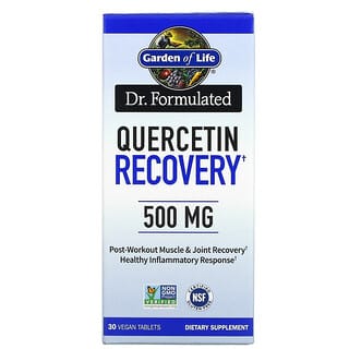 Garden of Life, Dr. Producto formulado, Recuperación de quercetina, 500 mg, 30 comprimidos veganos