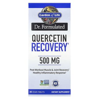 Garden of Life, Dr. Producto formulado, Recuperación de quercetina, 500 mg, 30 comprimidos veganos