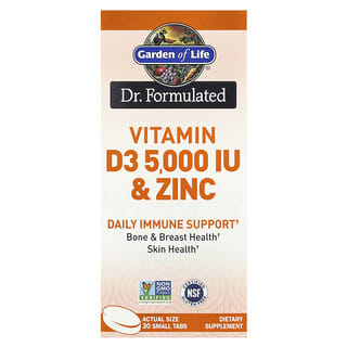 Garden of Life, Vitamin D3 & Zinc, Vitamin D3 und Zink, 30 kleine Tabletten