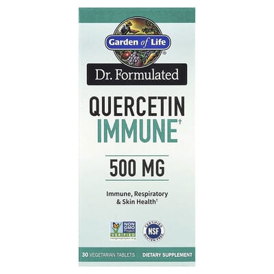 Garden of Life, Dr. Formulated, Quercetin Body Resistance, 500 mg, 30 Vegan Tablets