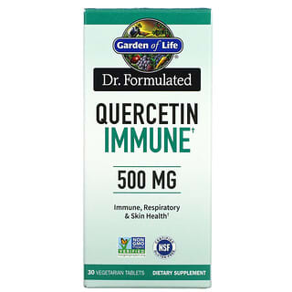 Garden of Life, Dr. Producto formulado, Quercetina inmunitaria, 500 mg, 30 comprimidos vegetales