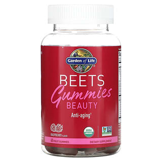 Garden of Life, Beets Gummies Beauty, малиновый, 60 фруктовых жевательных мармеладок 