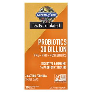 Garden of Life, Probiotik, 30 Kapsul Vegetarian Mini