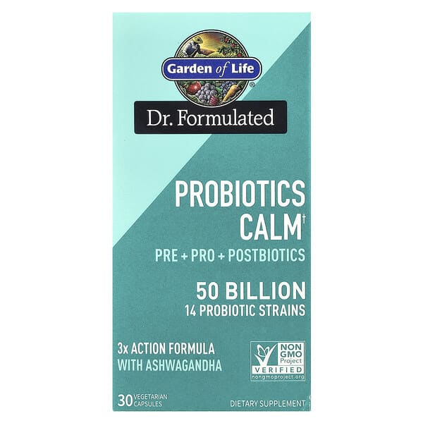 Garden of Life, Probiotics Calm, 50 Billion, 30 Vegetarian Capsules — product photo 1