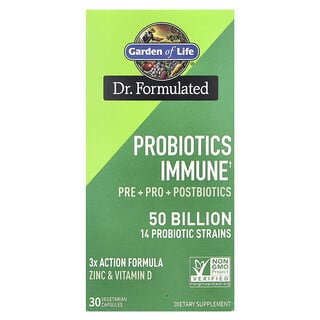 Garden of Life, Probiotics Immune, 30 cápsulas vegetales