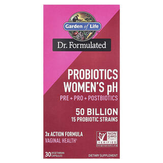 Garden of Life, RAW Probiotics, Pour femmes, 50 milliards, 30 capsules végétariennes