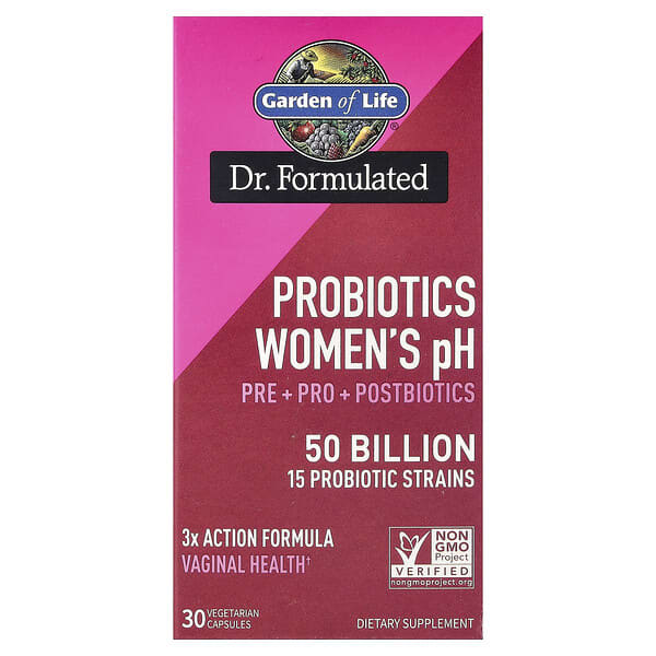 Garden of Life, 益生菌女性 pH，500 億，30 粒素食膠囊