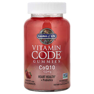 Garden of Life, Żelki Vitamin Code, koenzym Q10, truskawka, 60 żelek