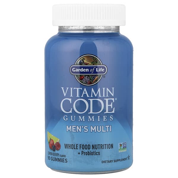 Garden of Life Vitamin Code® Gummies, Men's Multi, Lemon Berry, 90 Gummies