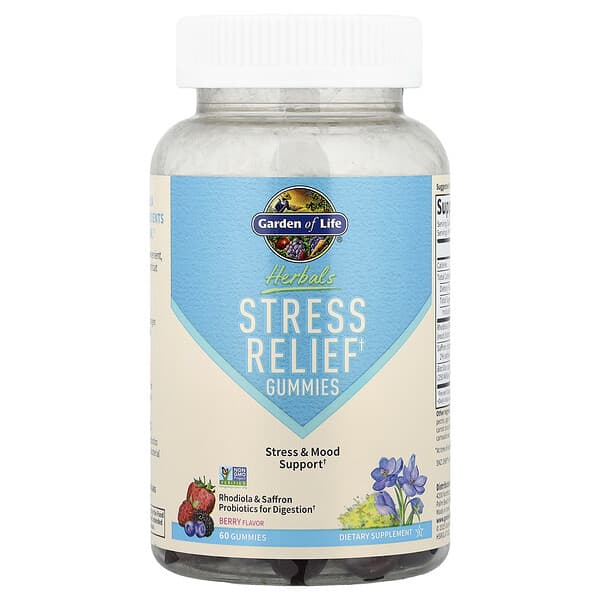 Garden of Life, Herbals, Stress Relief Gummies, Berry, 60 Gummies — product photo 1