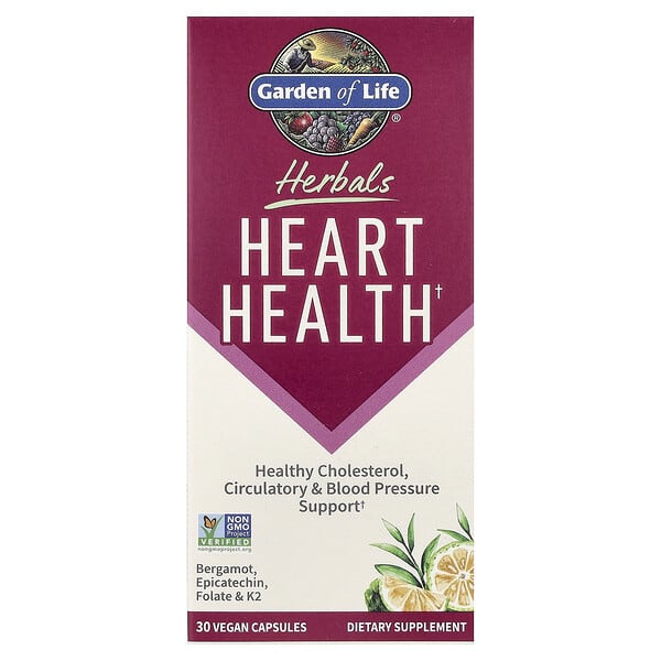 Garden of Life Herbals, Heart Health, Sweet Citrus, 30 Vegan Capsules