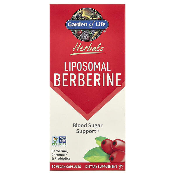 Garden of Life, Herbals, Liposomal Berberine, 60 Vegan Capsules — product photo 1