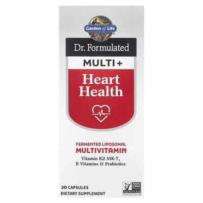 Garden of Life, Dr. Formulated Multi+, Heart Health, 30 Capsules