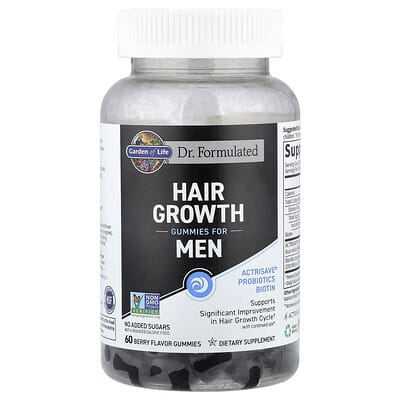 Garden of Life, Hair Growth Gummies for Men, Berry Flavor, 60 Gummies
