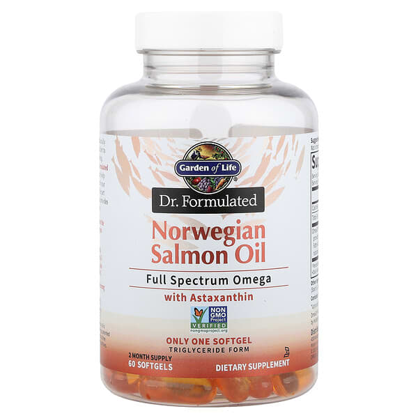 Norwegian Salmon Oil, 60 Softgels (1,000 mg per Softgel)