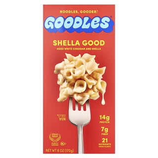 Goodles, Shella Good, Eski Beyaz Çedar ve Kabuklar, 6 oz (170 g)