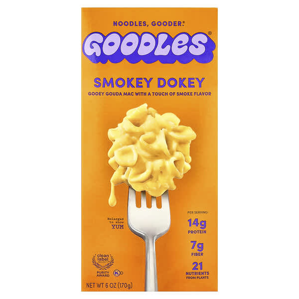 Goodles, Smokey Dokey，帶一絲煙燻食用香精的黏糊高達奶酪通心粉，6 盎司（170 克）