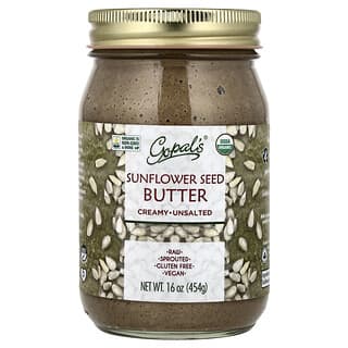 Gopal's, Sunflower Seed Butter, Creamy, Unsalted, 16 oz (454 g)