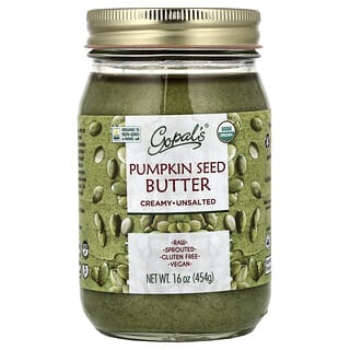 Gopal's, Pumpkin Seed Butter, Creamy, Unsalted, 16 oz (454 g)