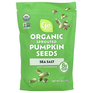 Go Raw, Organic Sprouted Pumpkin Seeds with Sea Salt, Gekeimte Bio-Kürbiskerne mit Meersalz, 397 g (14 oz.)