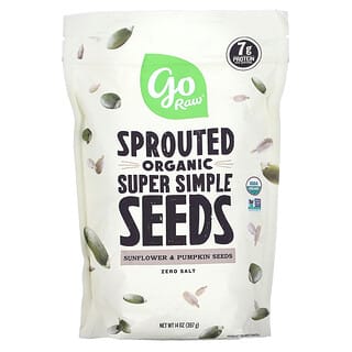Go Raw, Semillas orgánicas super simples germinadas, semillas de girasol y calabaza, 397 g (14 oz)